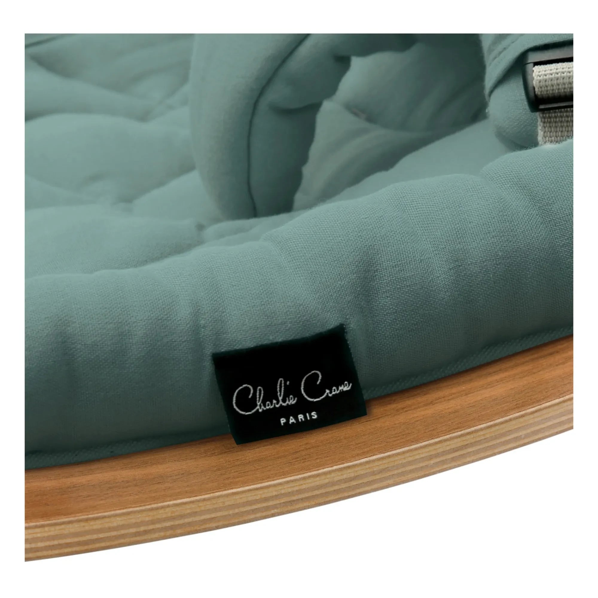 Charlie Crane - Levo Walnut Baby Rocking Chair | Storm Blue