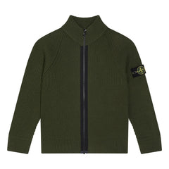 Stone Island - Wool Logo Zip-Up Vest | Khaki