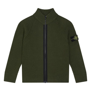 Stone Island - Wool Logo Zip-Up Vest | Khaki