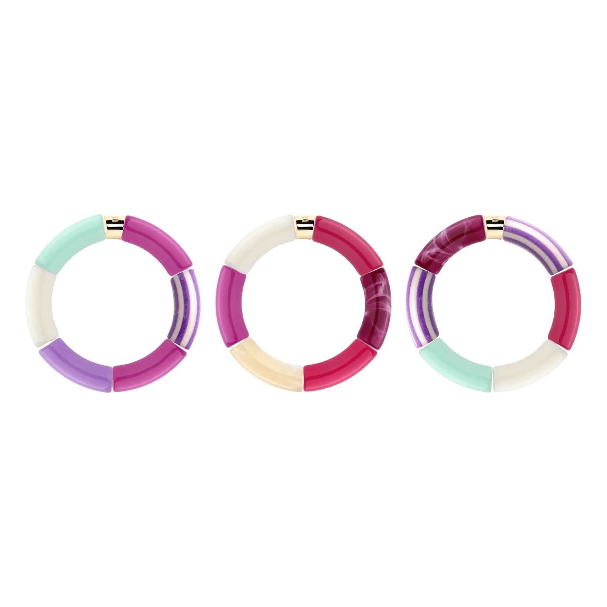 Parabaya - Piruleta 3 Bracelets | Purple