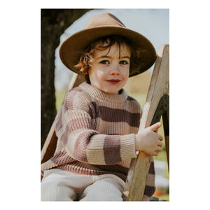 Yuki - Striped Organic Cotton Sweater | Sand