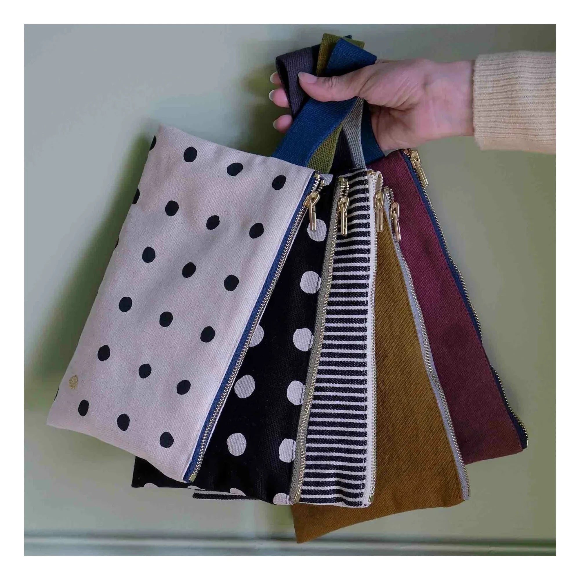 La cerise sur le gâteau - Kulplu organik pamuk clutch çanta | Bordo