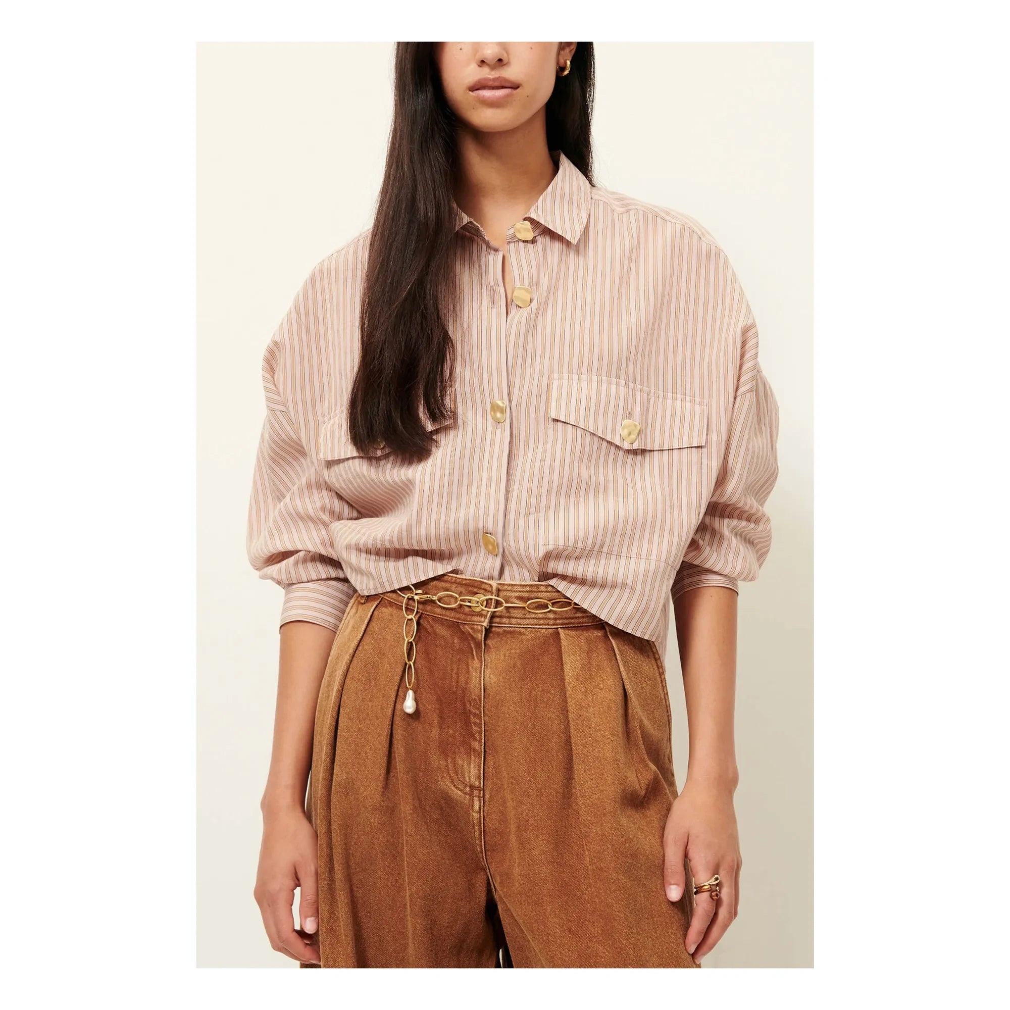 Sessùn - Balanca Striped Shirt | Rosewood