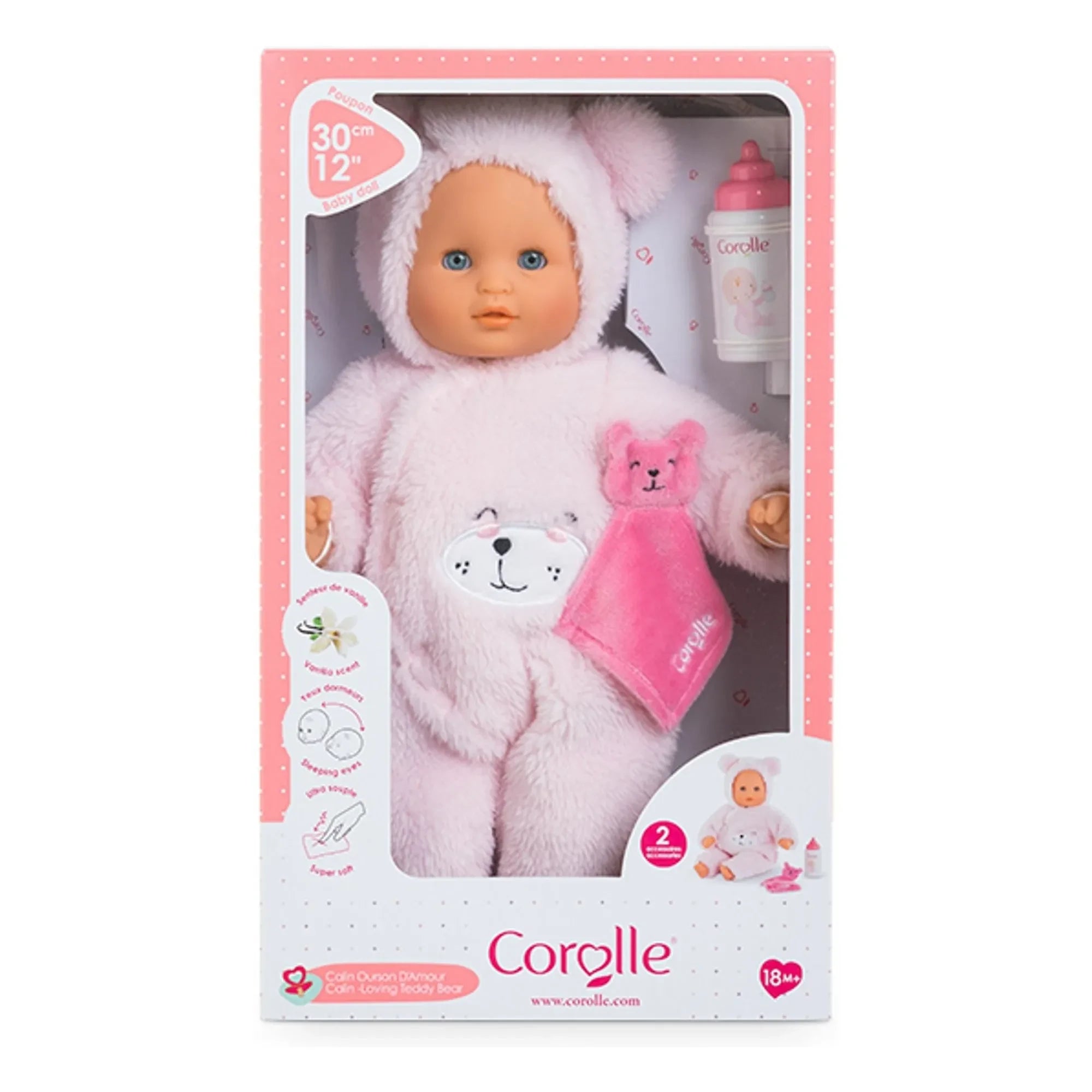 Corolle - My First Baby - Ourson d'Amour and Accessories | Light Pink