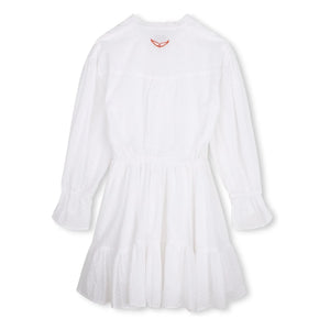 Zadig & Voltaire - Elastic Waist Dobby Ruffled Dress | White
