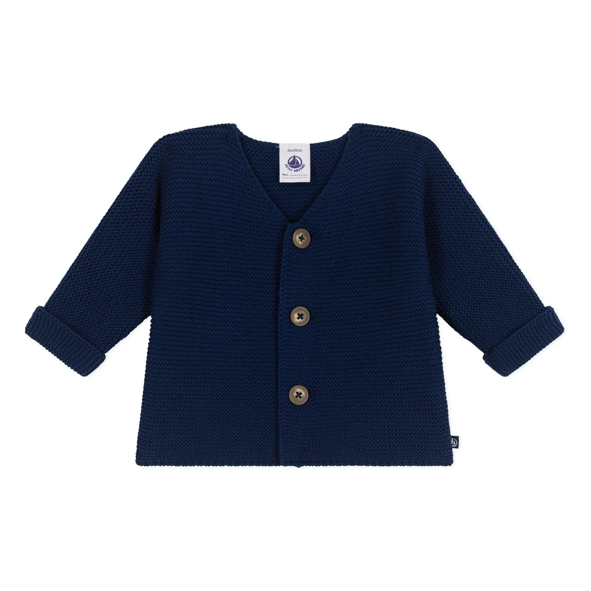 Petit Bateau - Barbie Organic Cotton Cardigan | Navy Blue