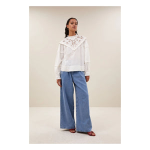 By Bar - Bowie Cotton Blouse | White