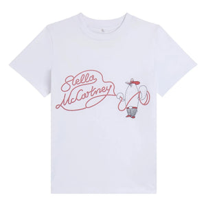 Stella McCartney Kids - Lasso Organik Pamuk Tişört | Beyaz