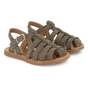 Pom d'Api - Beach-Stitch Dad Nubuck Sandals | Khaki