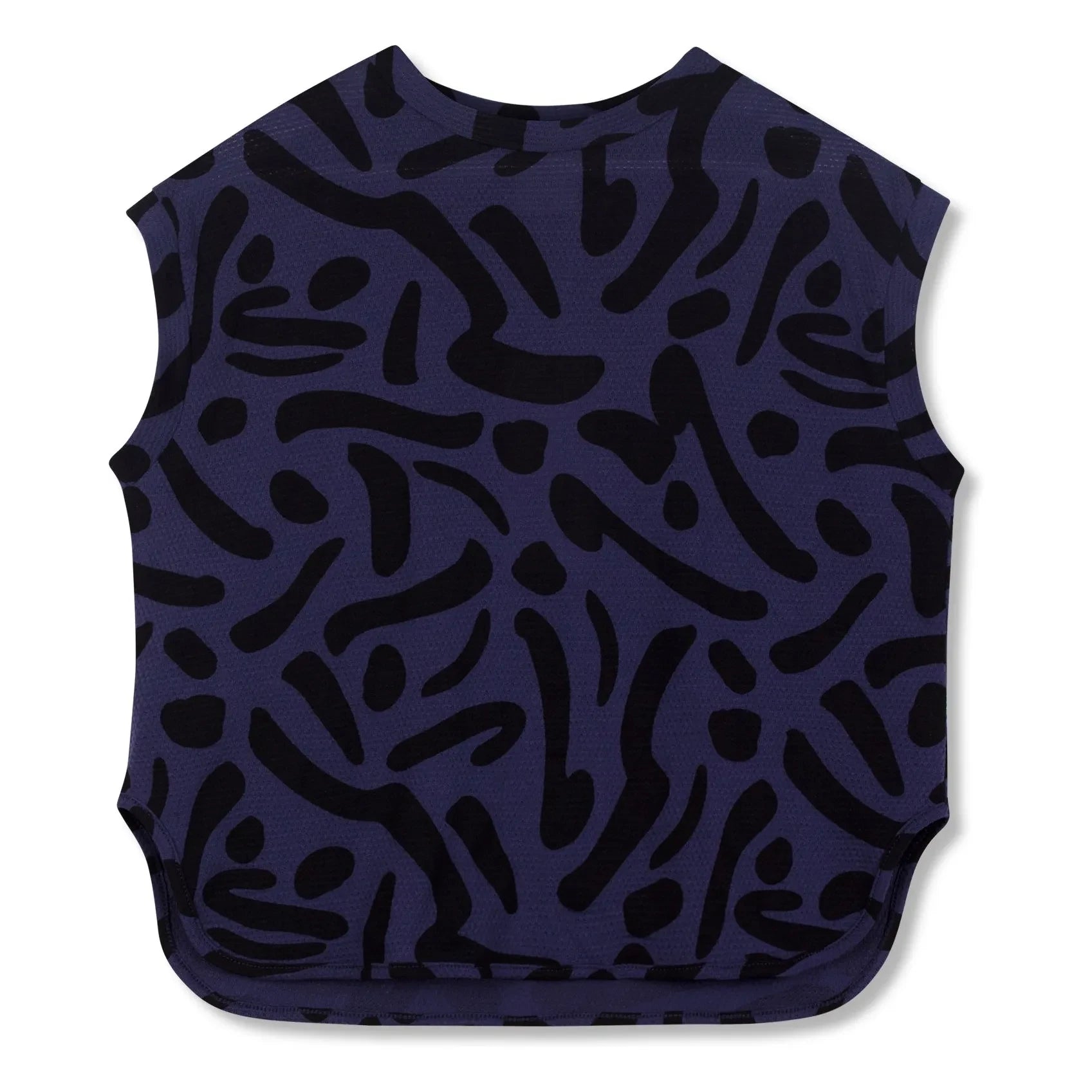 Wynken - Organik pamuk kolsuz sweatshirt | Lacivert