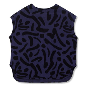 Wynken - Organik pamuk kolsuz sweatshirt | Lacivert