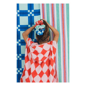 Jera Mini - Losanges Sponge Bath Cape | Pink