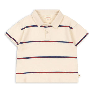 Konges Sløjd - Striped Organic Cotton Polo Trio | Beige