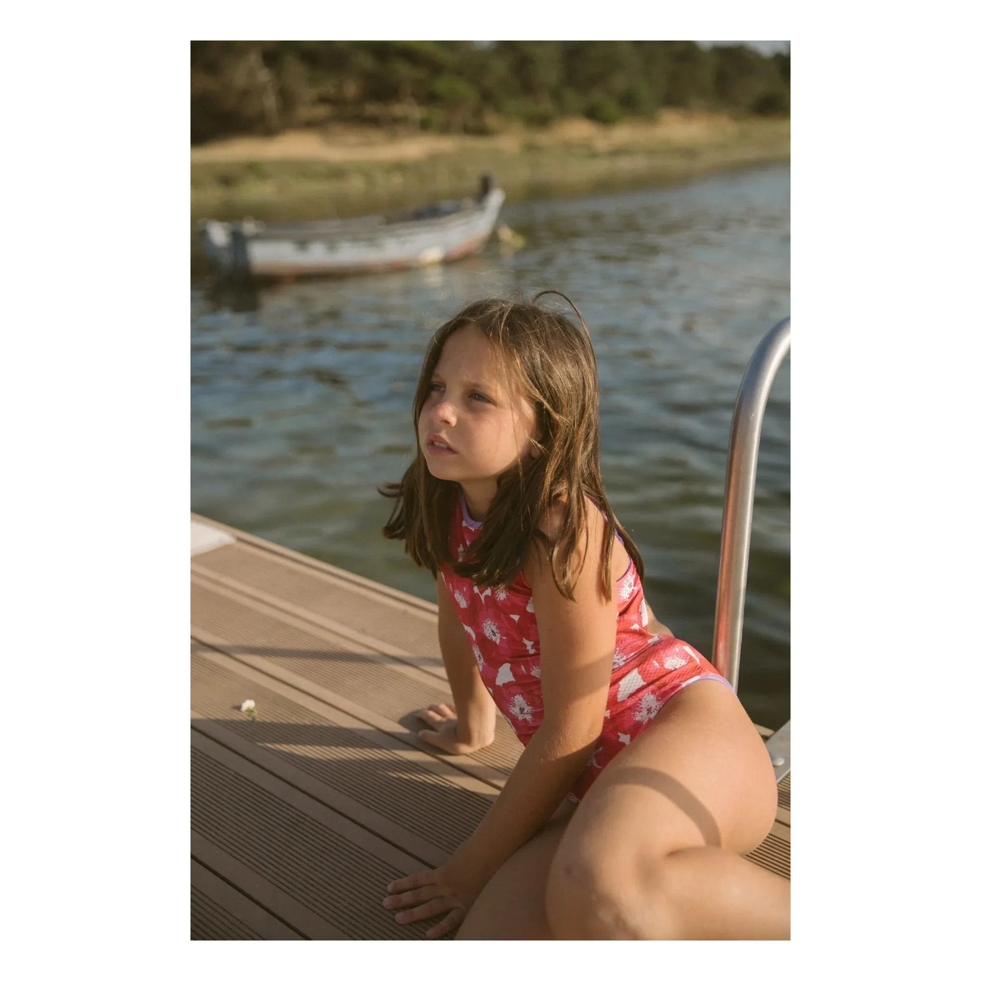 My First Cantê - Victoria Fleuri Textured Swimsuit | Red
