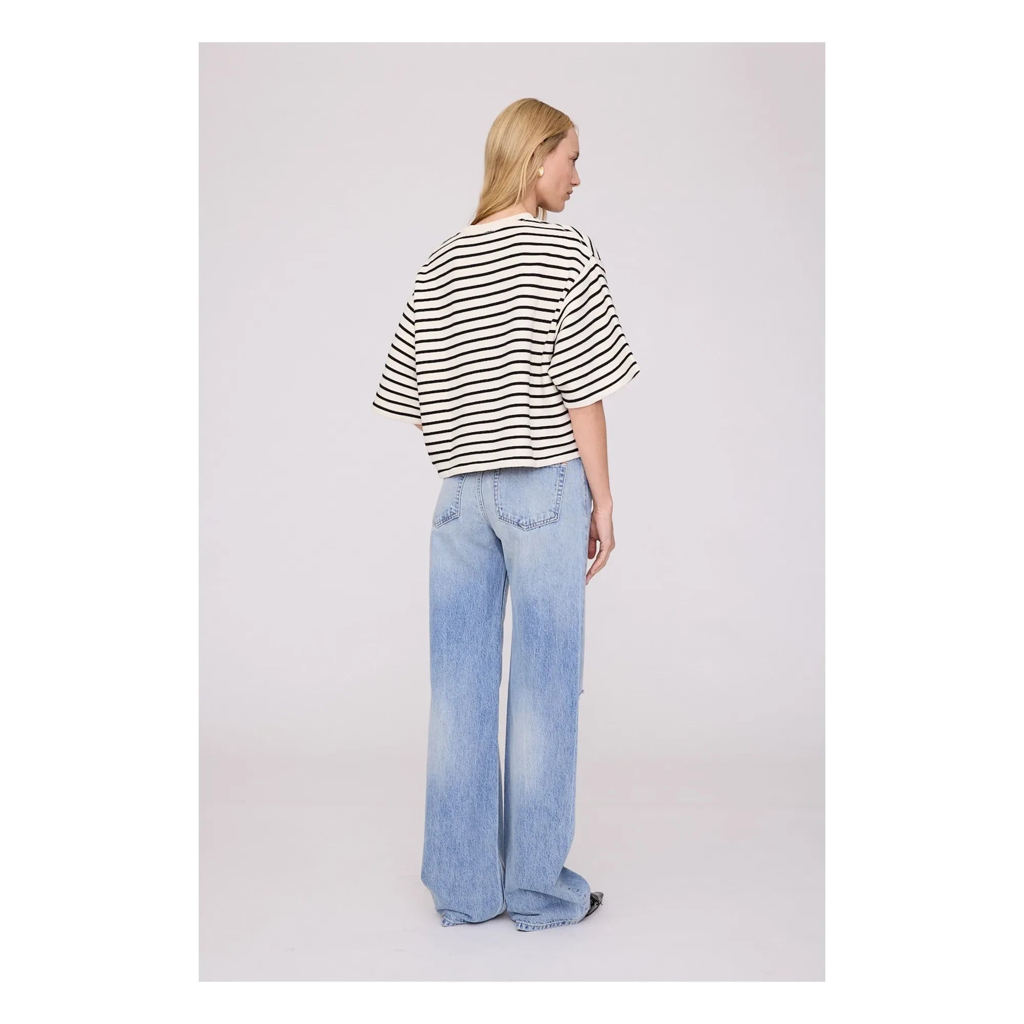 Anine Bing - Myers Striped Top | Black