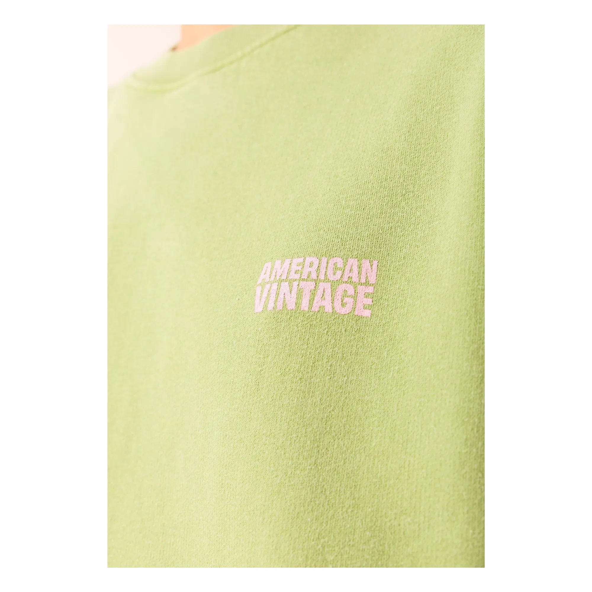 American Vintage - Plizzy Cotton Sweatshirt | Pale Green