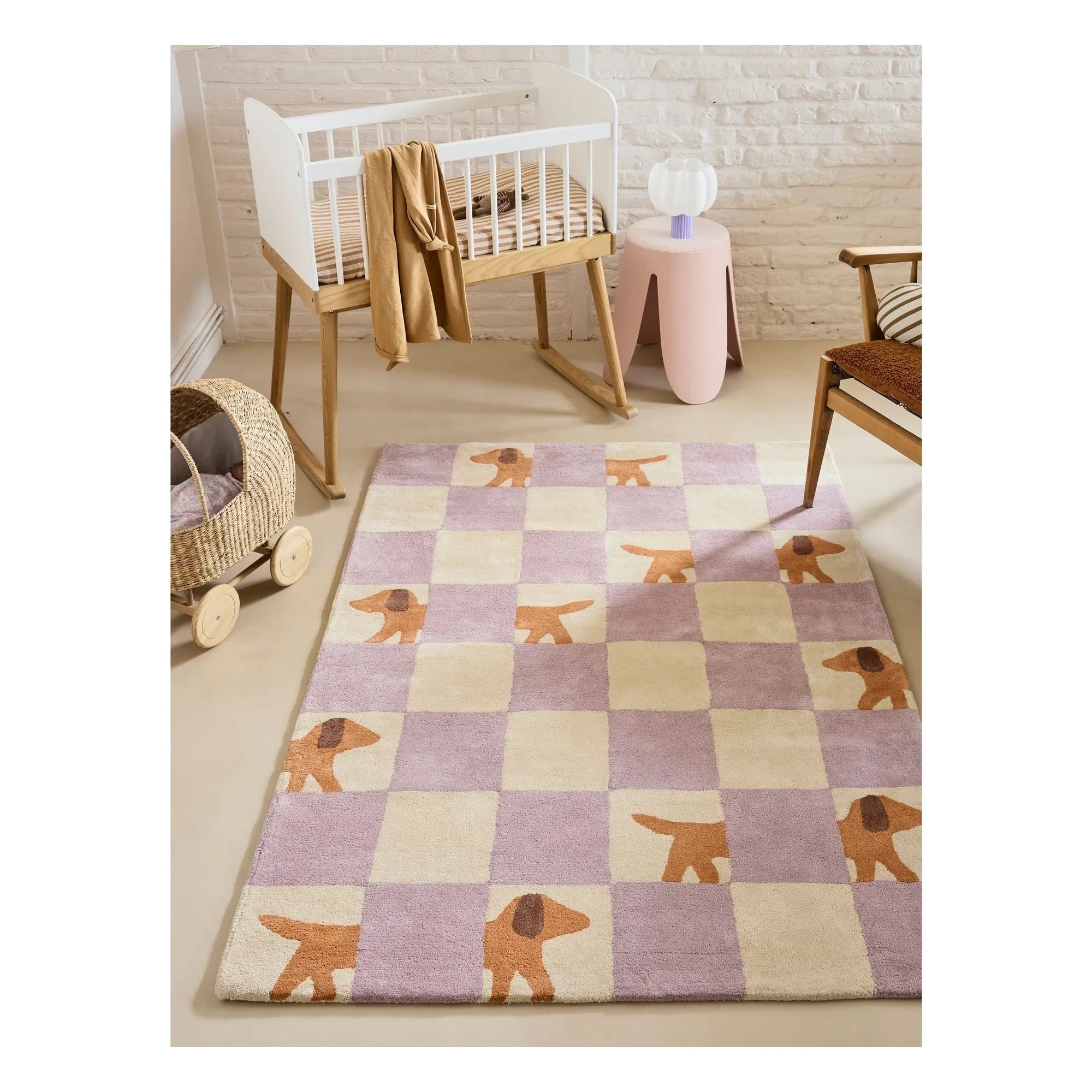 Bleuu-studio - Walter Damier Rug | Lilac