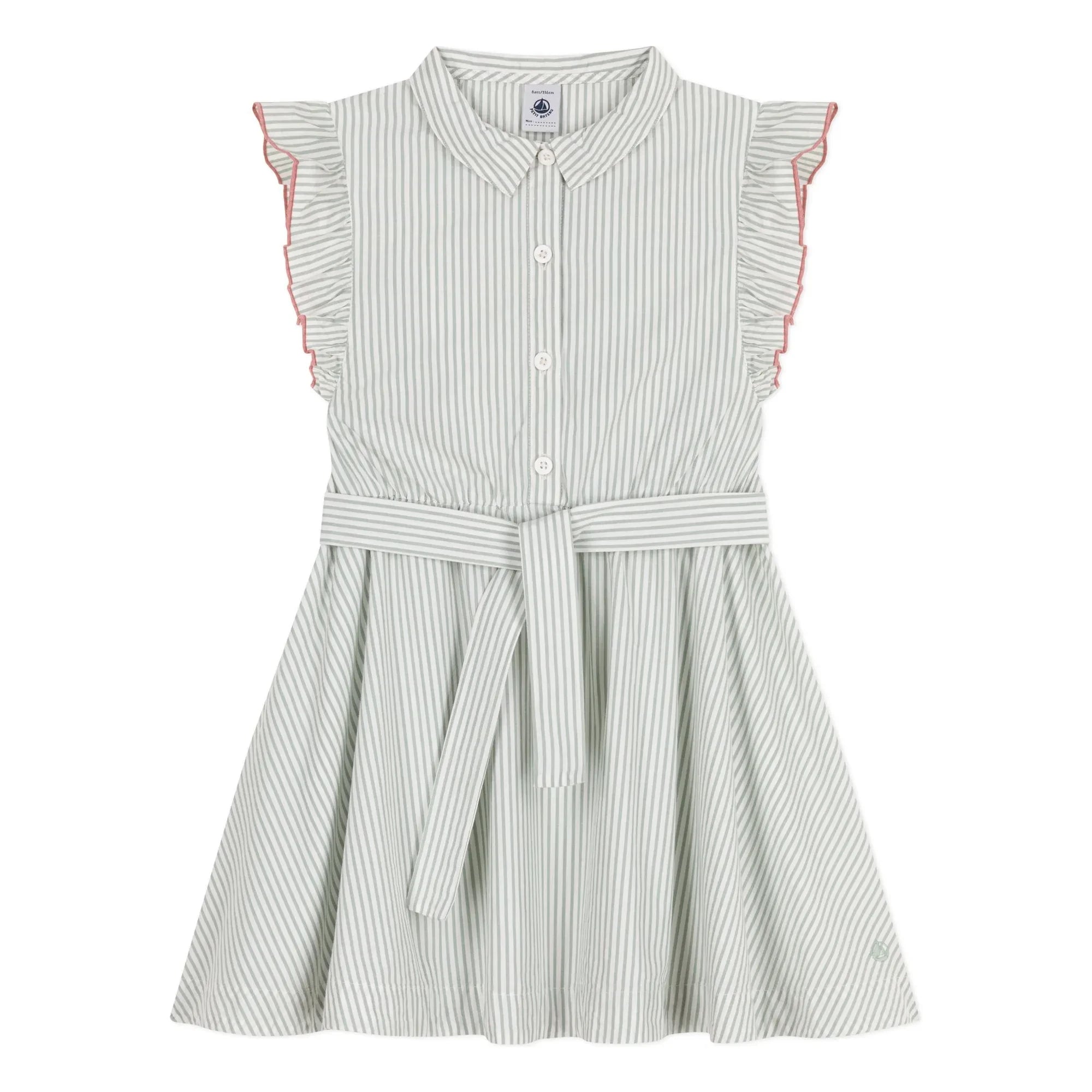 Petit Bateau - Blotilde Organic Cotton Poplin Dress | White