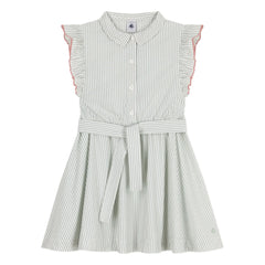 Petit Bateau - Blotilde Organic Cotton Poplin Dress | White