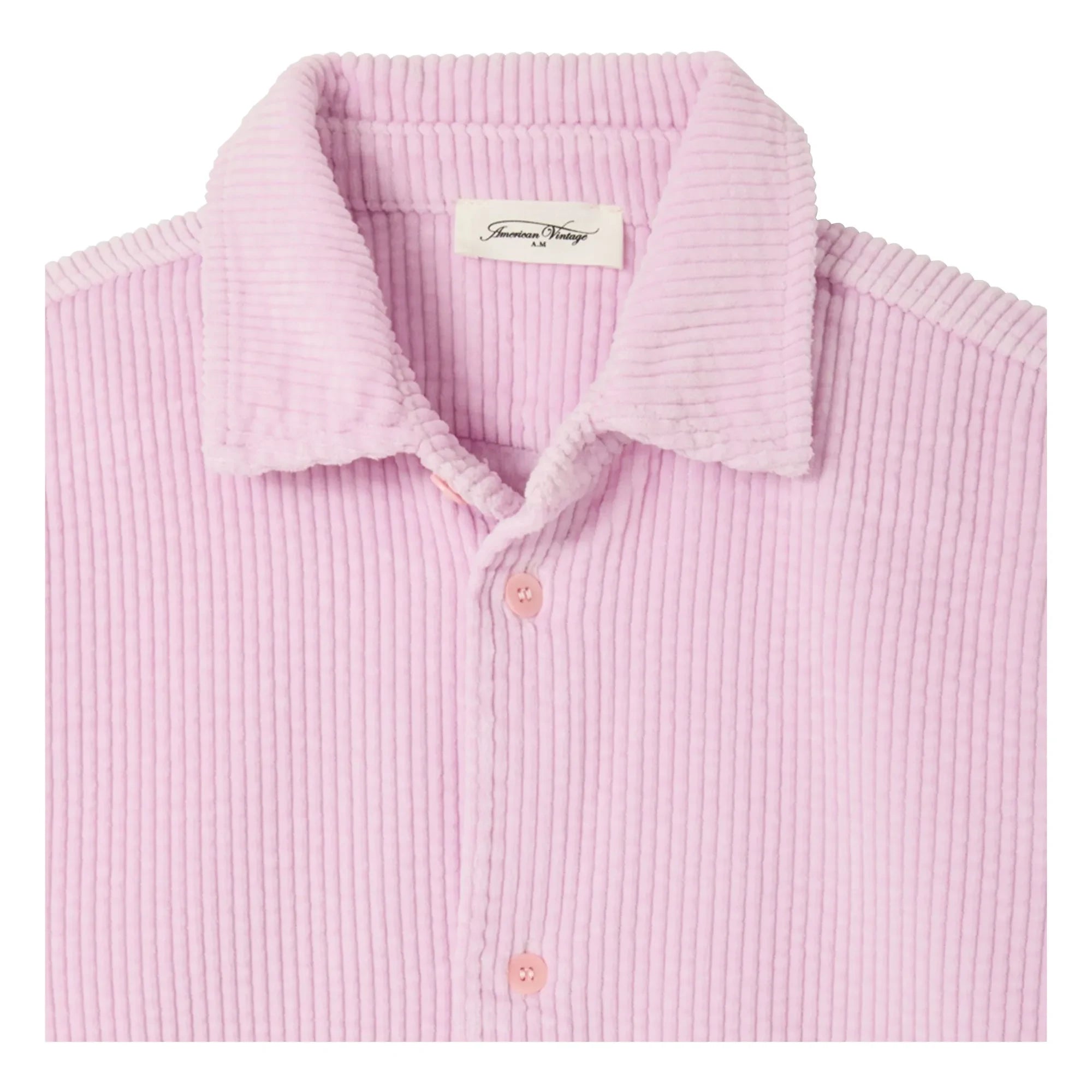 American Vintage - Padow Organic Cotton Velvet Shirt | Pale Pink