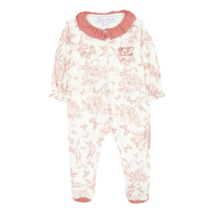 Tartine et Chocolat - Footed Pajama Toile de Jouy | Peach