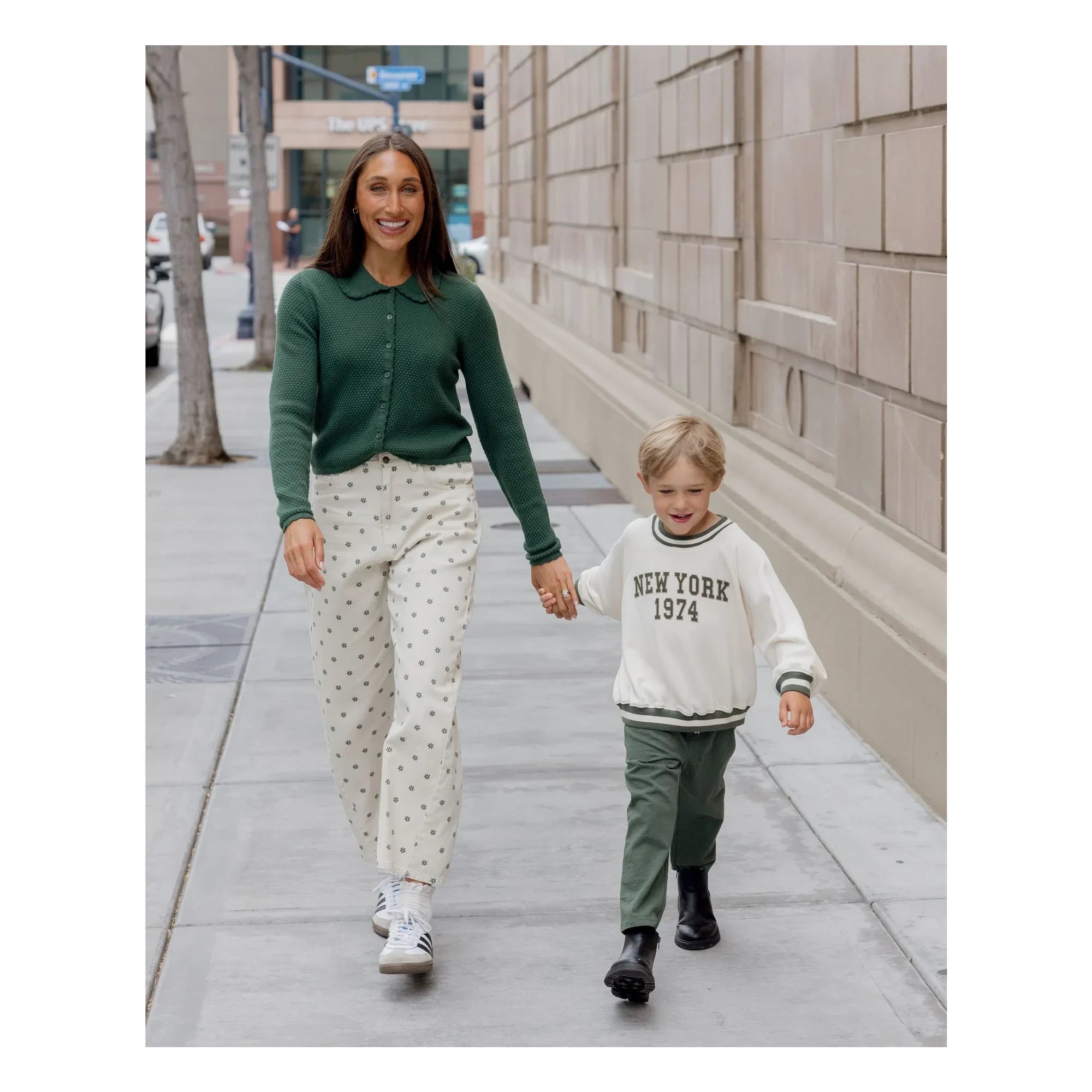 Rylee + Cru - Raglan Sweat New York Mini | Ivory