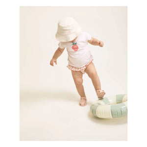 Búho - Floral Patterned Seersucker Bloomer | Peach