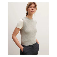 Bompard - Cashmere Sleeveless Turtleneck Sweater | Silver Gray