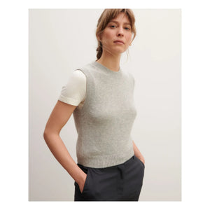 Bompard - Cashmere Sleeveless Turtleneck Sweater | Silver Gray