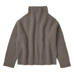 FUB - Ribbed Knit Sweater with Wool Blend - Women's Collection | Beige