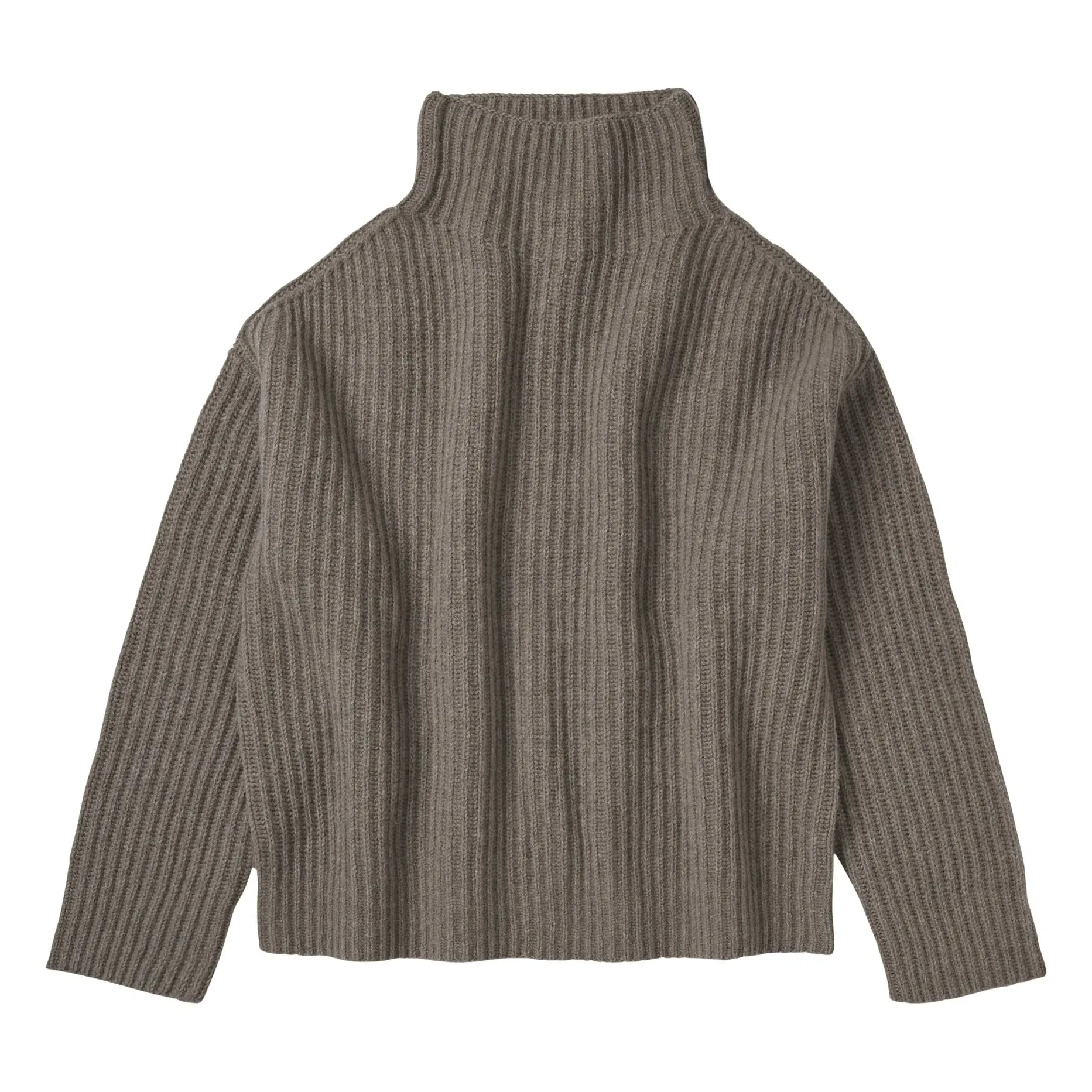 FUB - Ribbed Knit Sweater with Wool Blend - Women's Collection | Beige