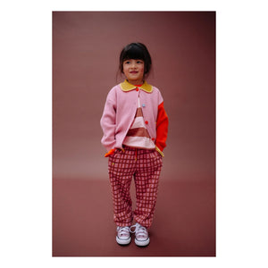 Sticky Lemon - Lemon plaid joggers | Powder pink