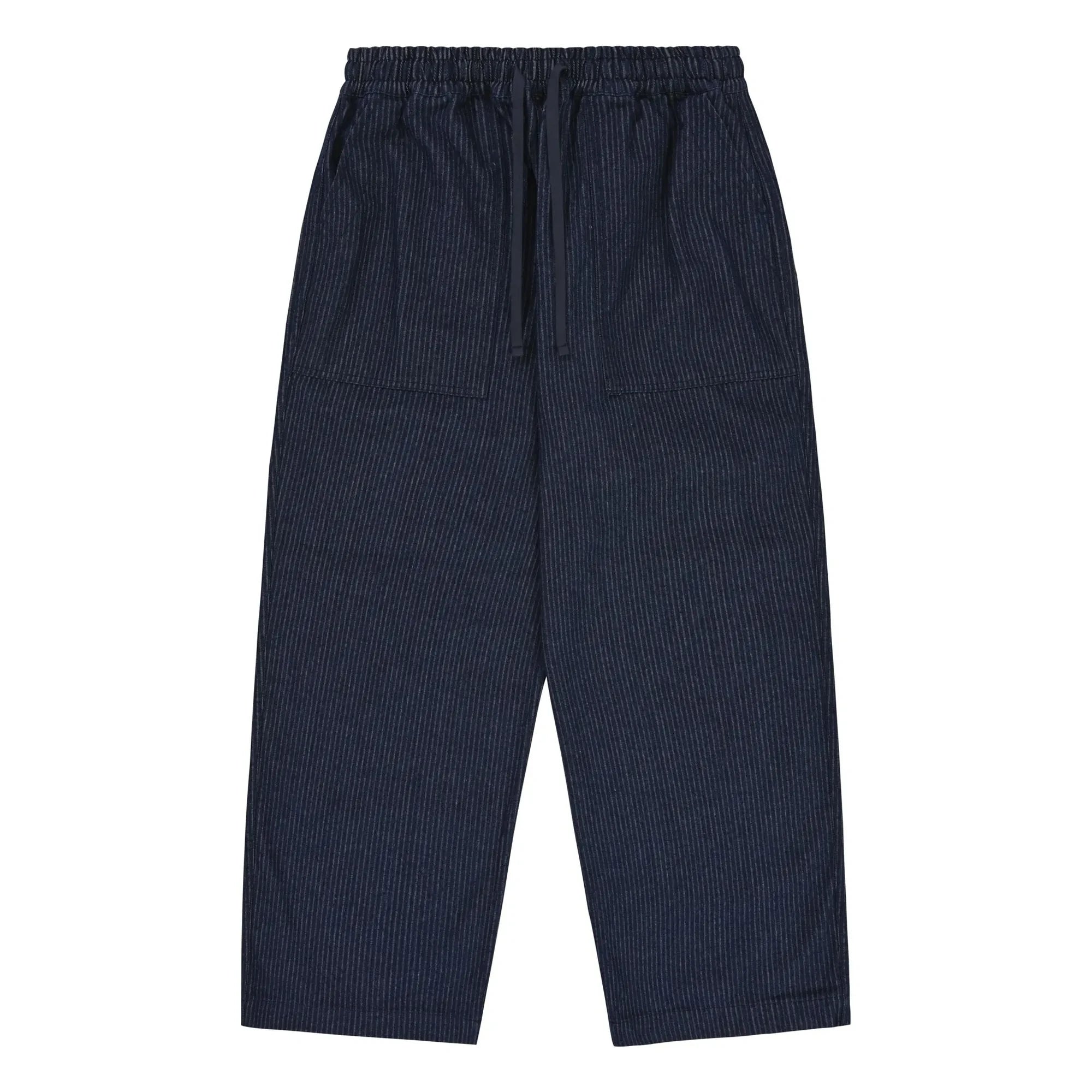 Kappy - Tired Denim Striped Trousers | Indigo