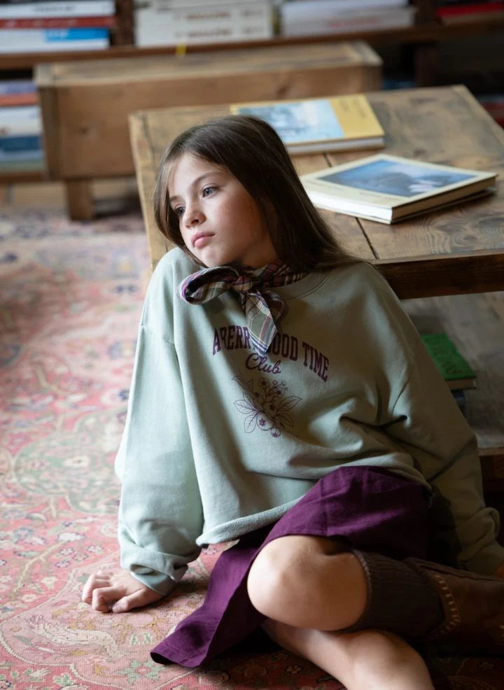 Hundred Pieces - Belmont Blueberry Organic Cotton Sweatshirt | Green