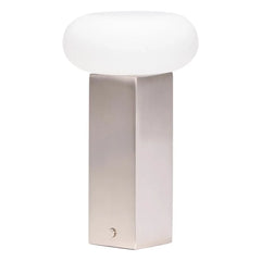 Hübsch - Low portable lamp | Silver