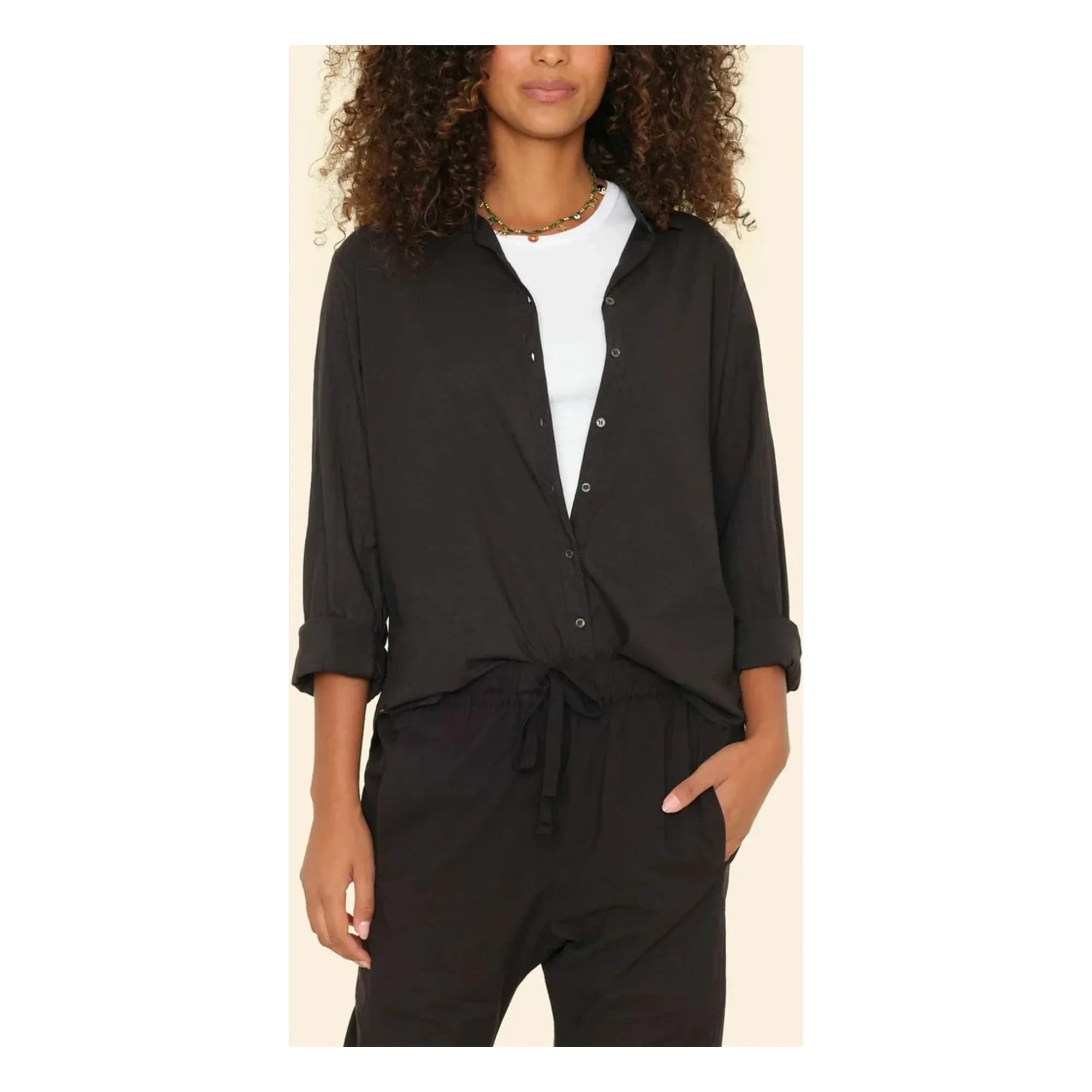 Xirena - Beau Cotton Poplin Shirt | Black