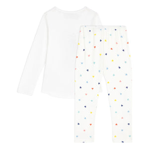 Petit Bateau - Organic Cotton Cat Pajamas | White