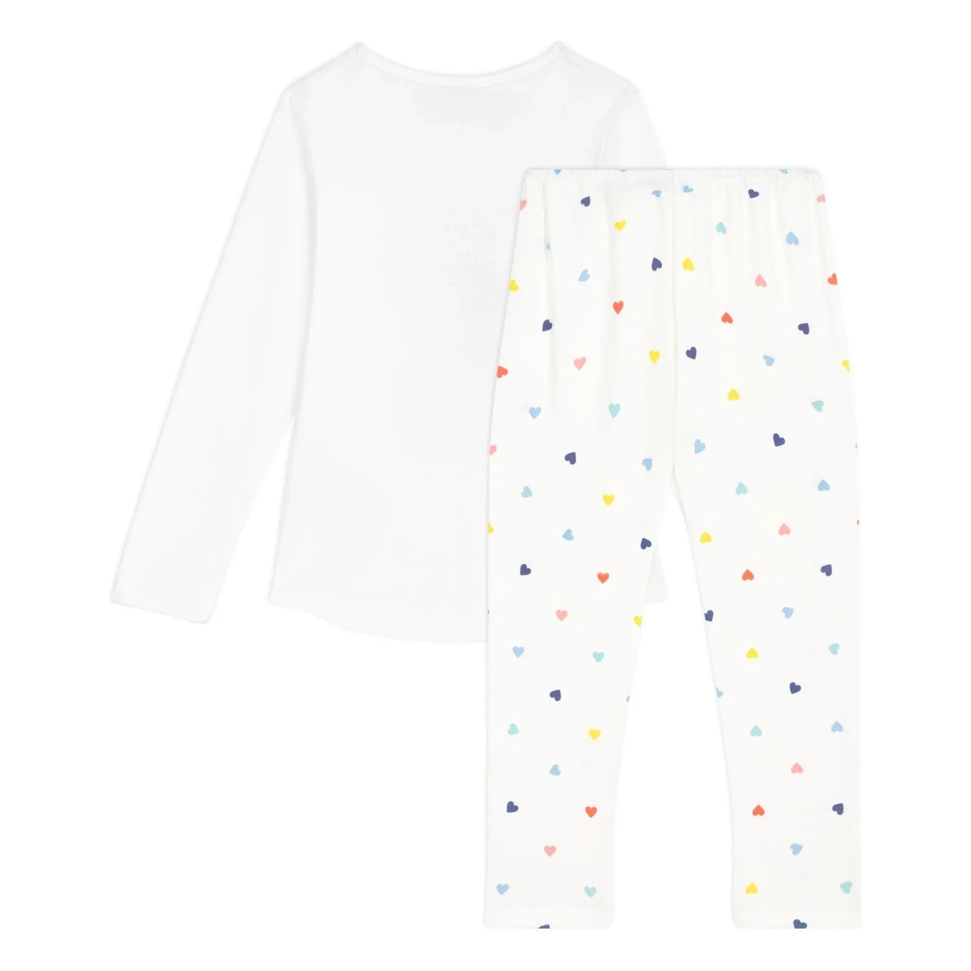 Petit Bateau - Organic Cotton Cat Pajamas | White