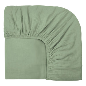 Haomy - Cotton Voile Fitted Sheet | Almond Green