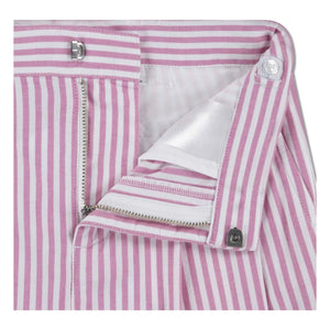 Lacoste - Striped Organic Cotton Pinch Shorts | Pink