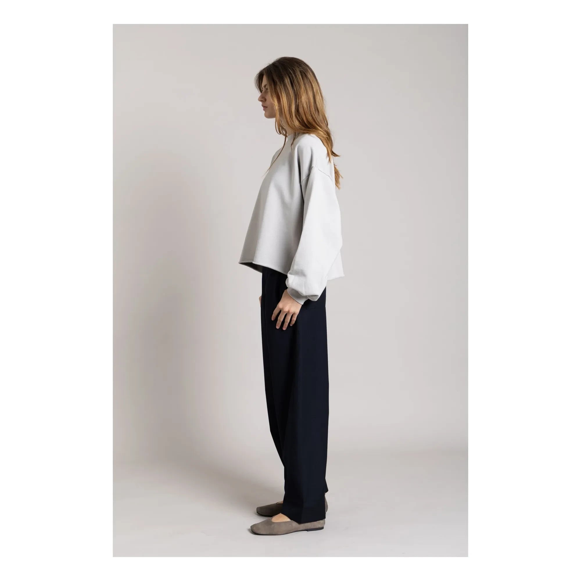 Smallable Woman - Bria Organic Cotton Sweatshirt | Pearl Gray