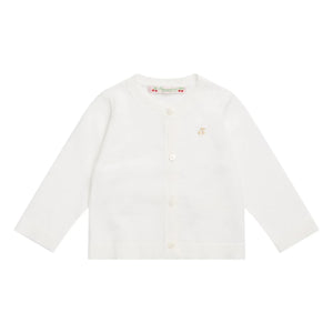 Bonpoint - White Cotton Cardigan