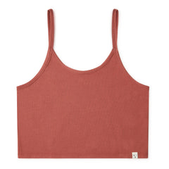 Matona - Organik Pamuk Crop Top - Kadın Koleksiyonu | Tuğla kırmızısı