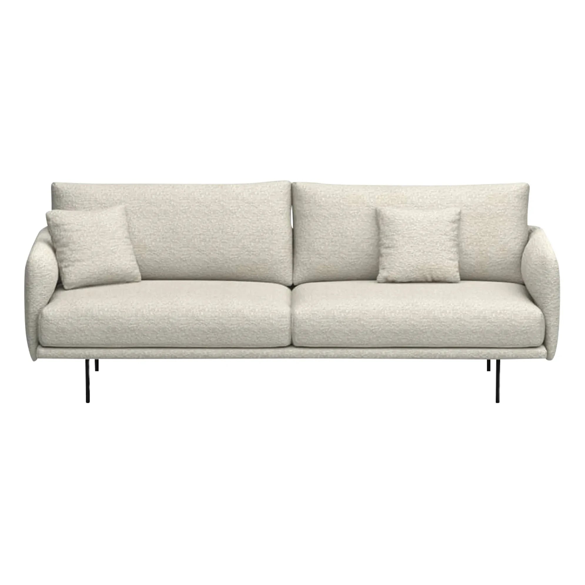 Panac Edition - Bouclé Fabric Isly 3-Seater Sofa - 205 cm | Off-White