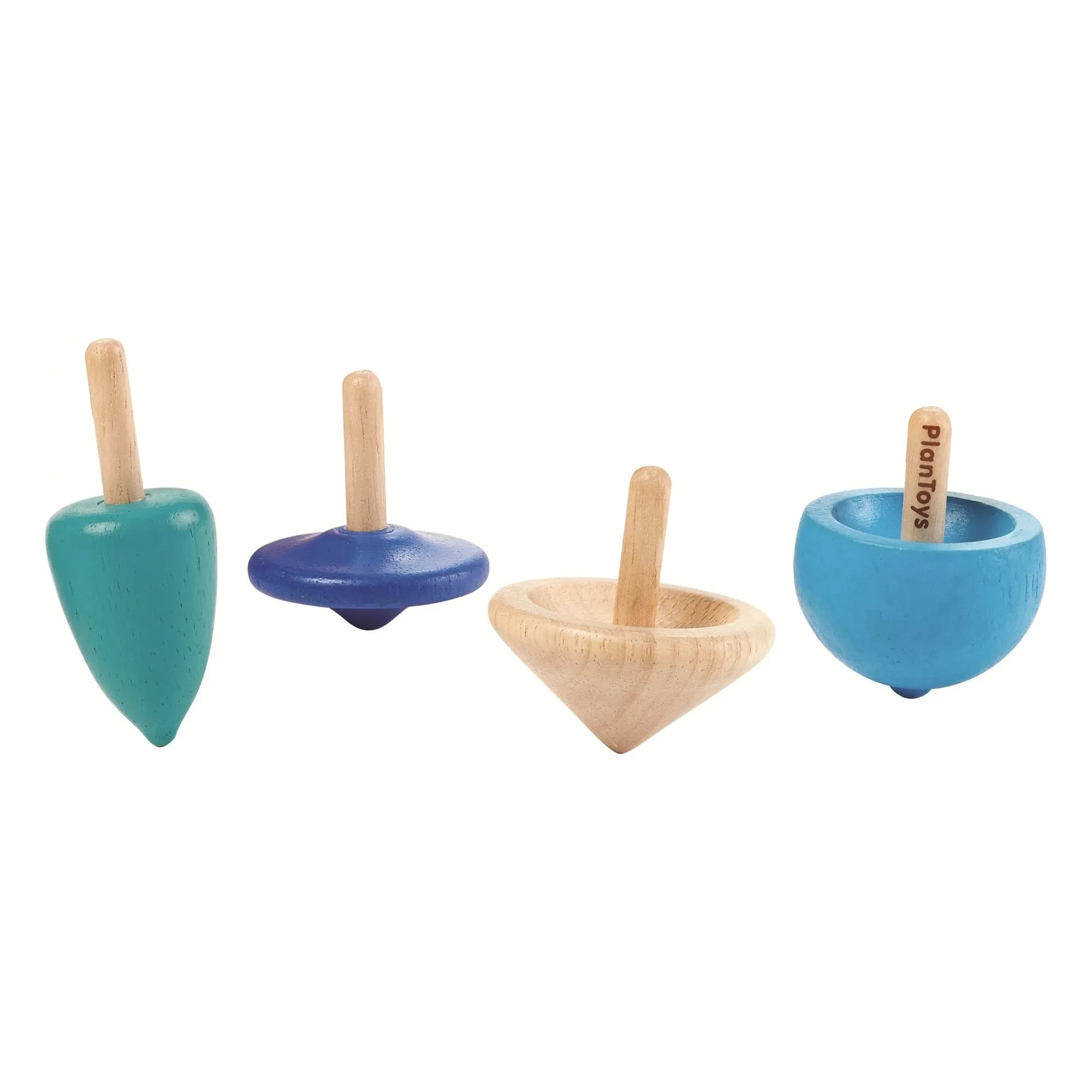 Plan Toys - 4-Piece Set of Tops