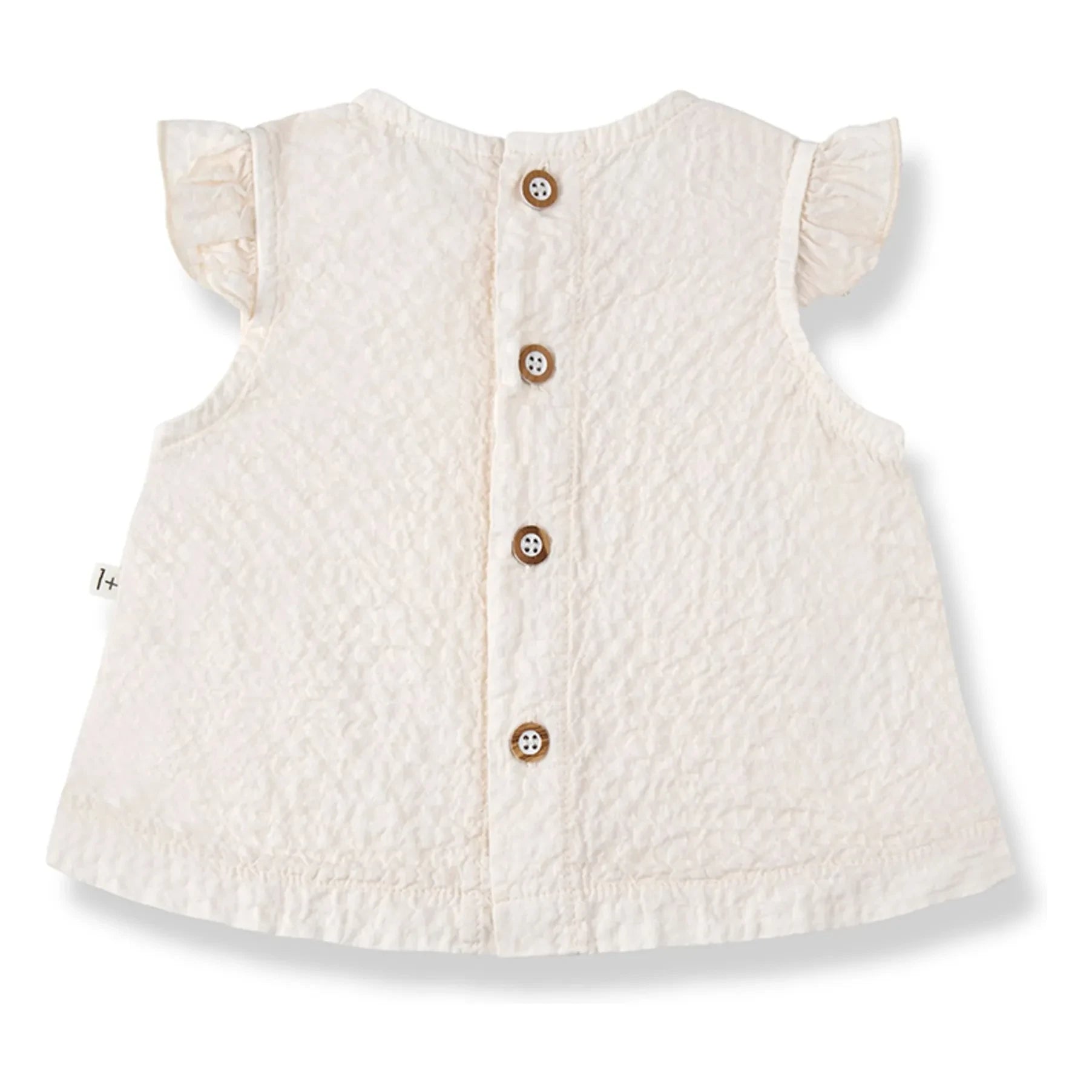1+ in the family - Apolonia Seersucker Blouse and Bloomer Set | Ecru