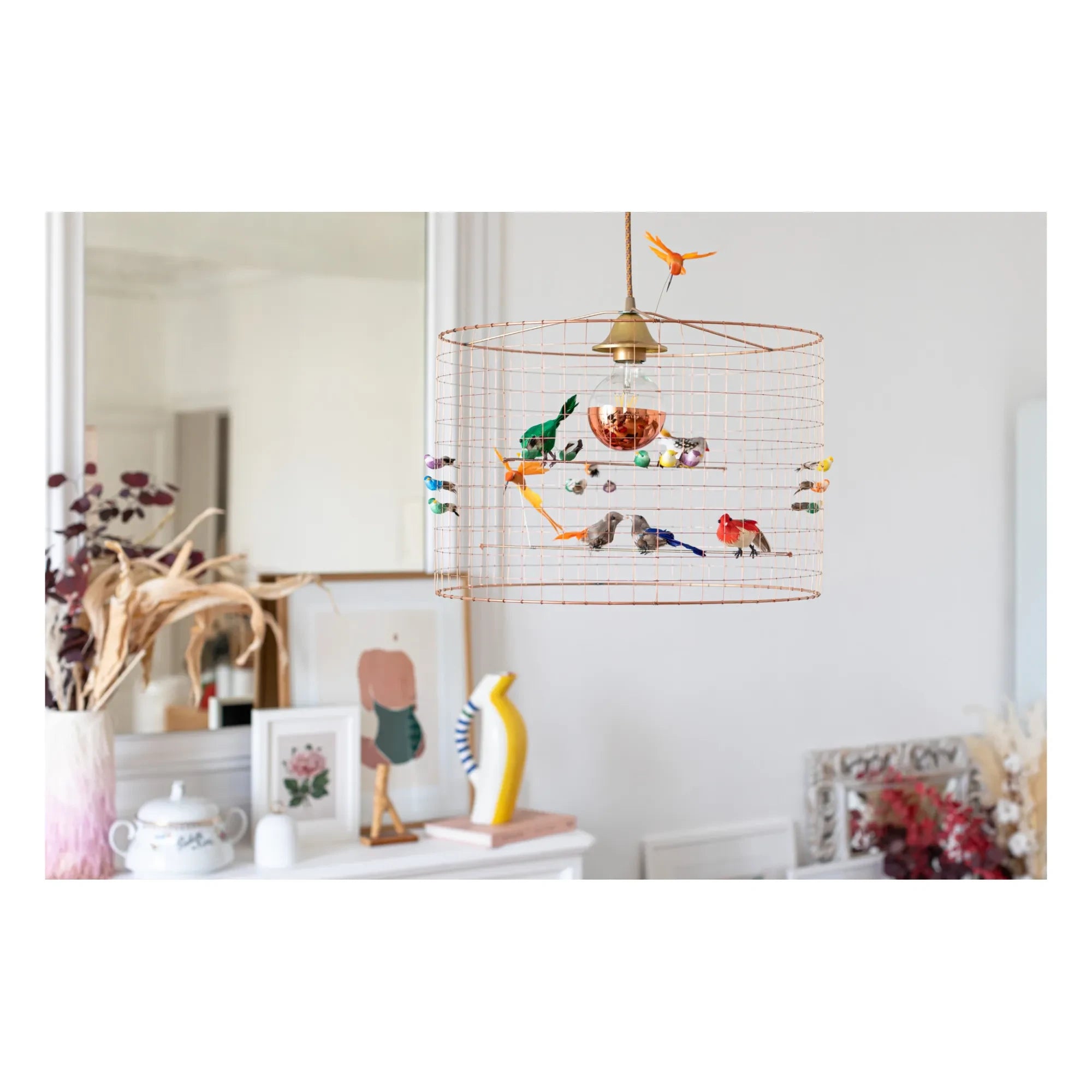 Mathieu Challières - Small Bird Cage Pendant Lamp