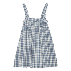Brunobruno Nation - Emily Dress Linen and organic cotton plaid | Blue