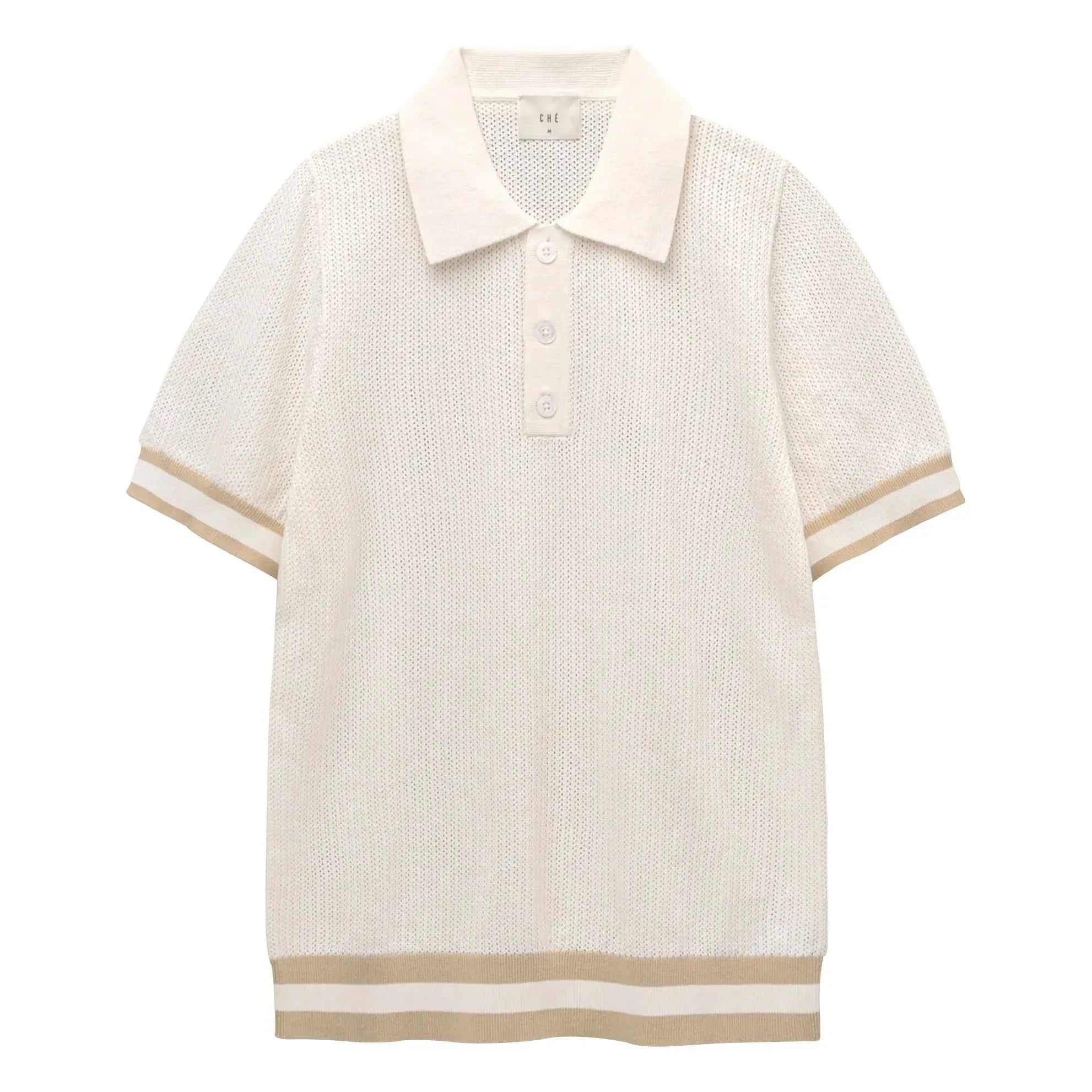 Ché Studios - Quinn Cotton Polo T-Shirt | White