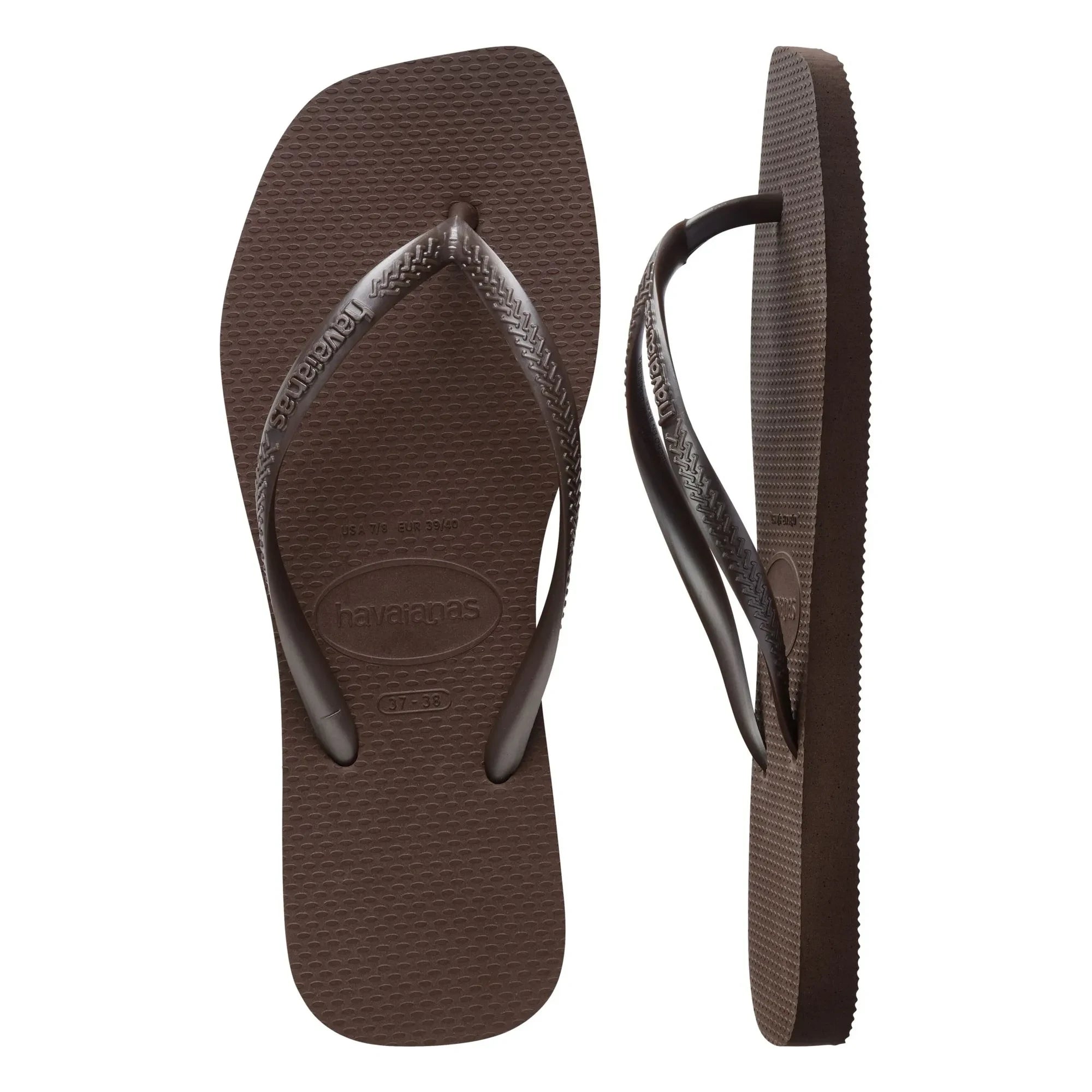 Havaianas - Slim Square Slides | Chocolate
